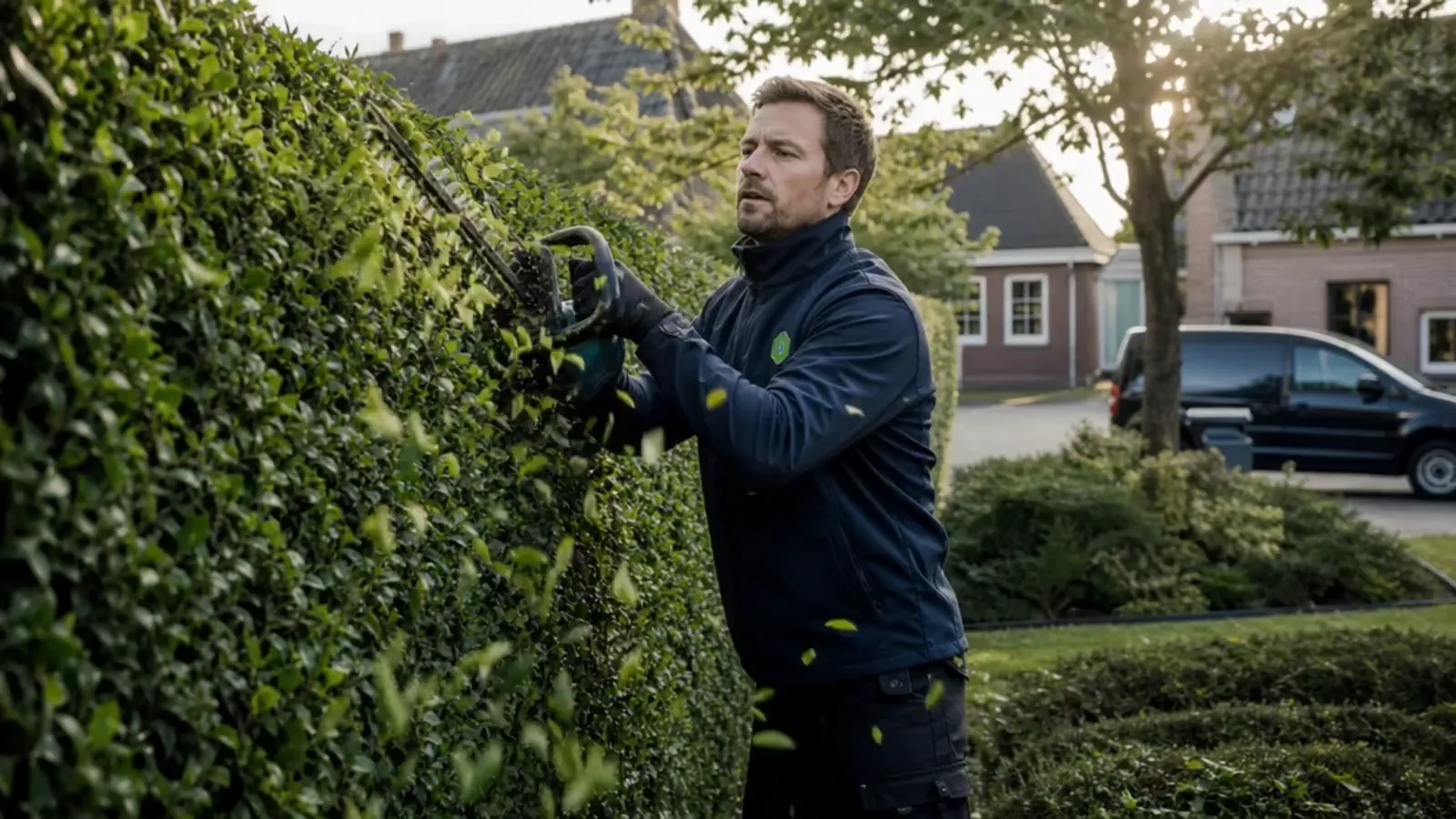Een Debuur-medewerker aan het werk bij een woning in Twente